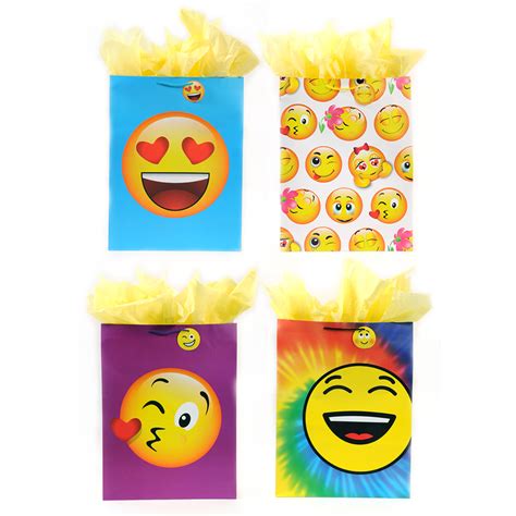 smiley face gift bags.